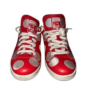 Adidas Kids Red Polka Dot Sneakers